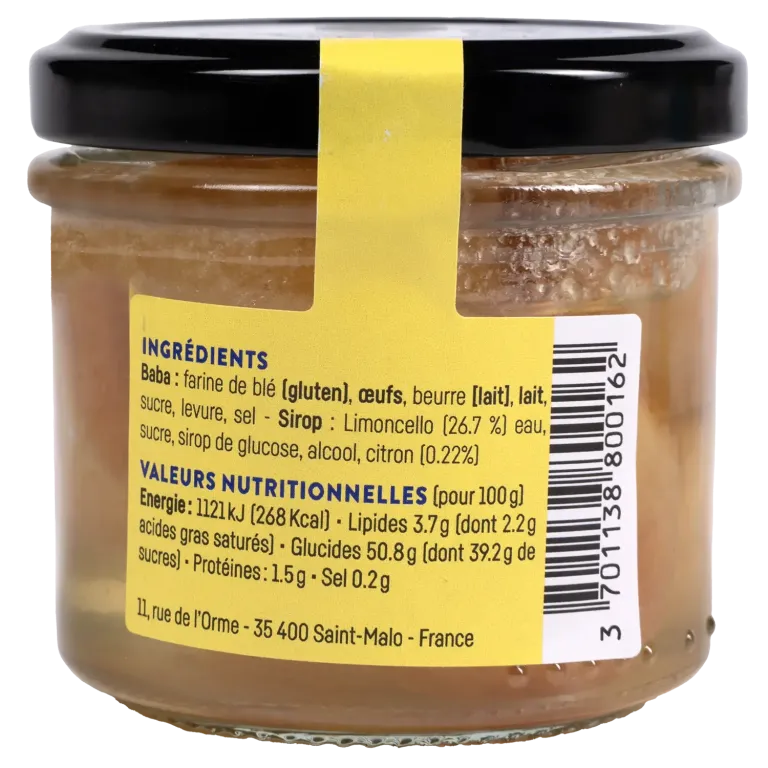 Trio de mini-babas rhum, limoncello et whisky - Desserts artisanaux de Saint-Malo