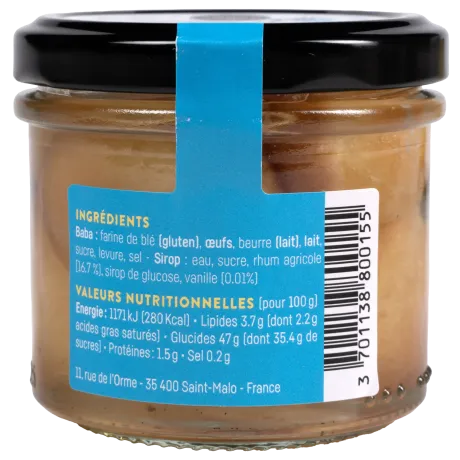 Trio de mini-babas rhum, limoncello et whisky - Desserts artisanaux de Saint-Malo