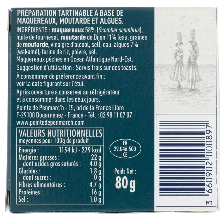 Mousse de maquereaux aux algues et moutarde - Tartinade iodée et piquante