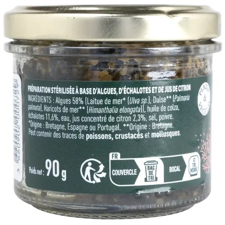 Tatare d’algues échalotes et citron - Tartinable iodé breton