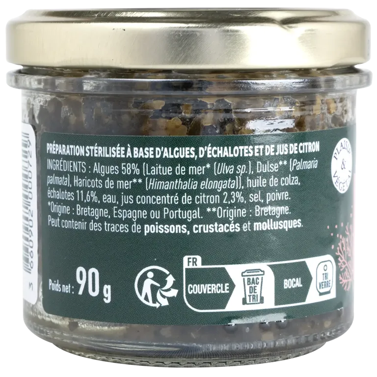 Tatare d’algues échalotes et citron - Tartinable iodé breton