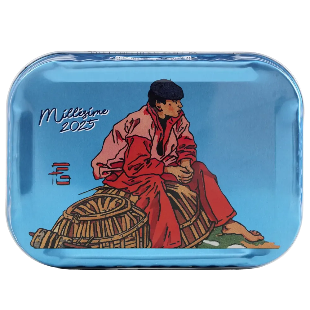 Sardines à l'ancienne à l'huile d'olive millésimées 2025 Géo-Fourrier le mousse de kérity - la boîte de 115 g