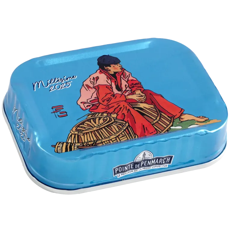 Sardines à l'ancienne à l'huile d'olive millésimées 2025 Géo-Fourrier le mousse de kérity - la boîte de 115 g