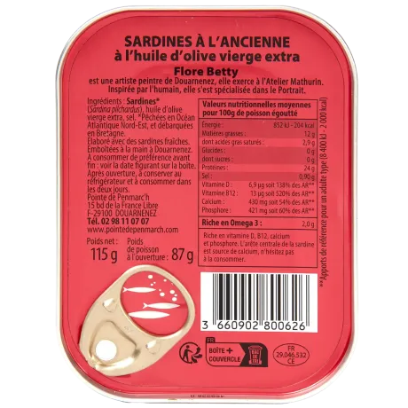 Coffret Coffret sérigraphié de sardines à l'ancienne millésimes 2024, 2025 - le lot de 4 boites de 115 g + le coffret