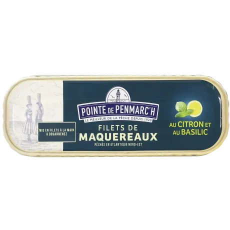 Filets de maquereaux marinés au citron et basilic sans huile - Fraîcheur & qualité
