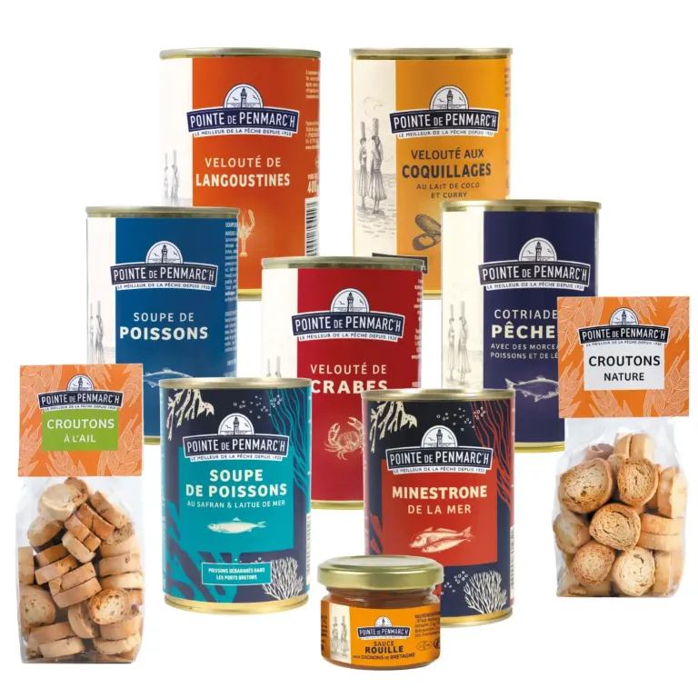 Assortiment soupes et veloutés en boîte de conserve | Pointe de Penmarc'h