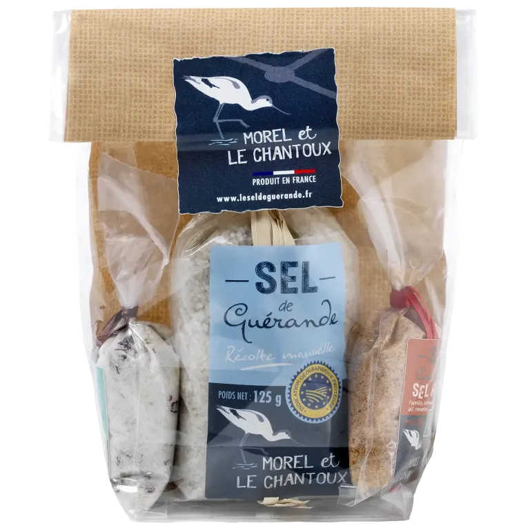 Assortiment de 3 sels de Guérande en sachet | Pointe de Penmarc'h