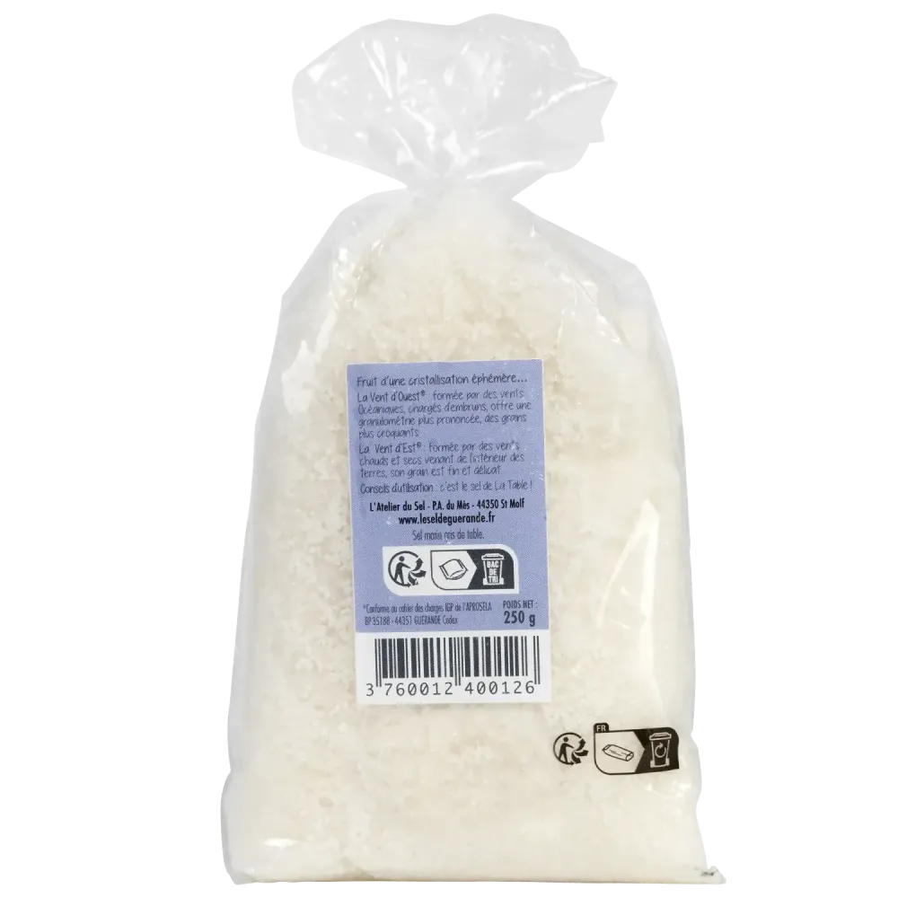 Fleur de sel de Guérande IGP - le sachet de 250 g
