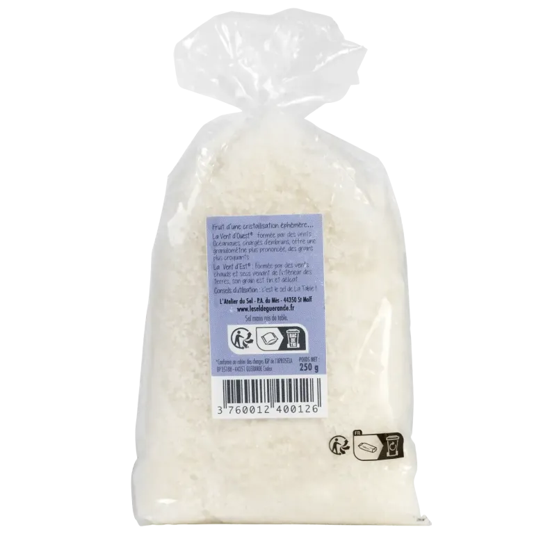 Fleur de sel de Guérande IGP - le sachet de 250 g