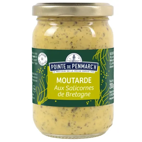 Moutarde aux salicornes de Bretagne - la verrine de 200 g