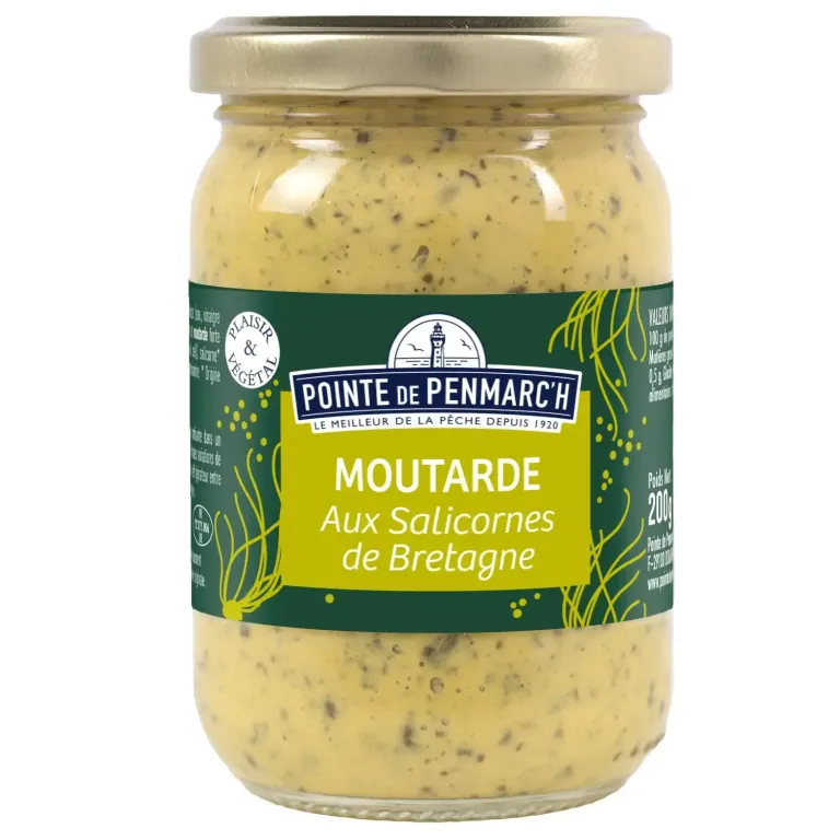 Moutarde aux salicornes de Bretagne - la verrine de 200 g