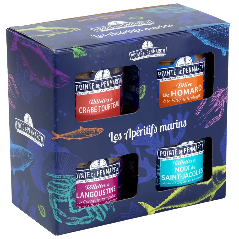 Coffret rillettes coquillages et crustacés - Coffret gourmand breton