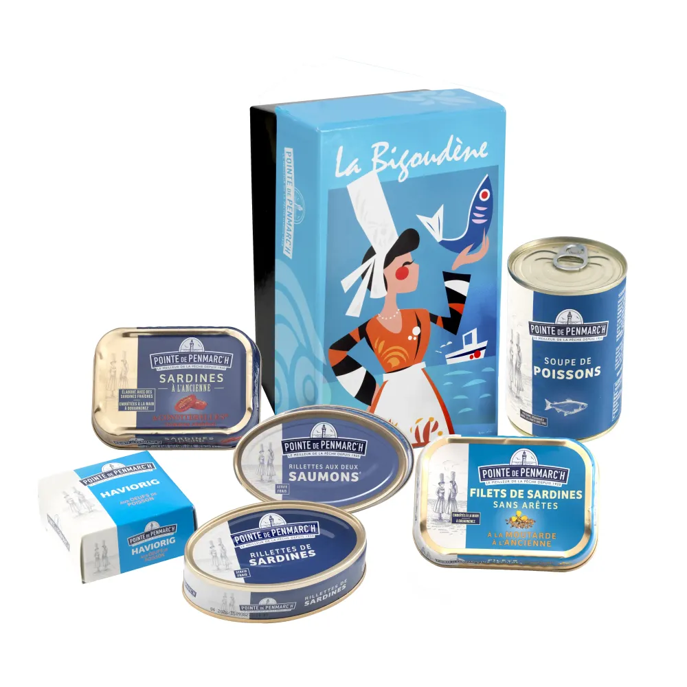 Coffret La Bigoudène - Assortiment gourmand breton de poissons et tartinades