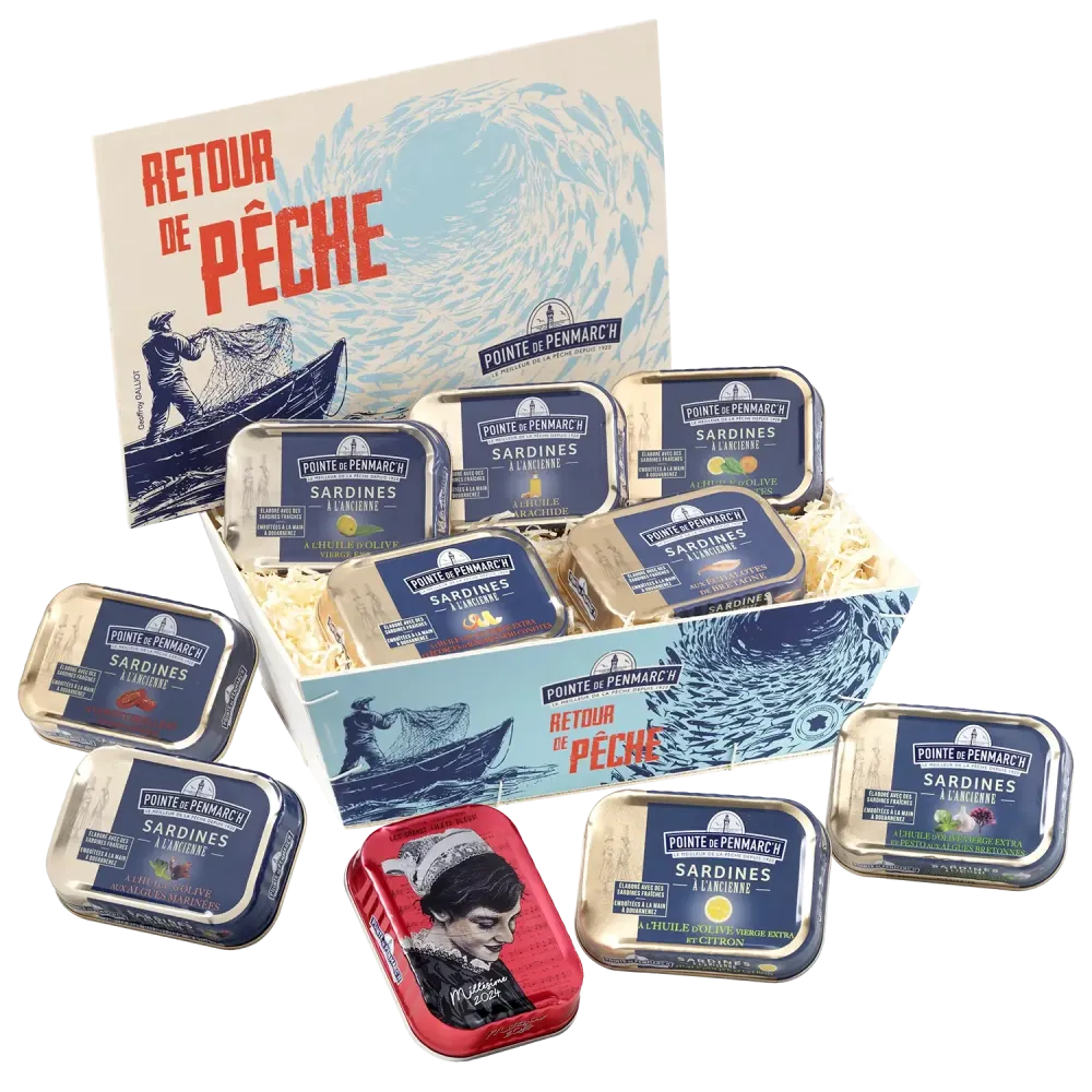 Coffret retour de pêche - Assortiment sardines à l’ancienne & millésimées 2022