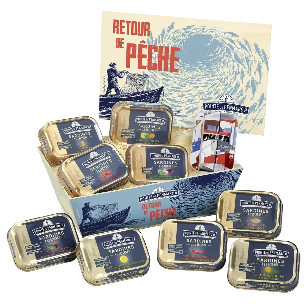 Coffret retour de pêche - Assortiment sardines à l’ancienne & millésimées 2022