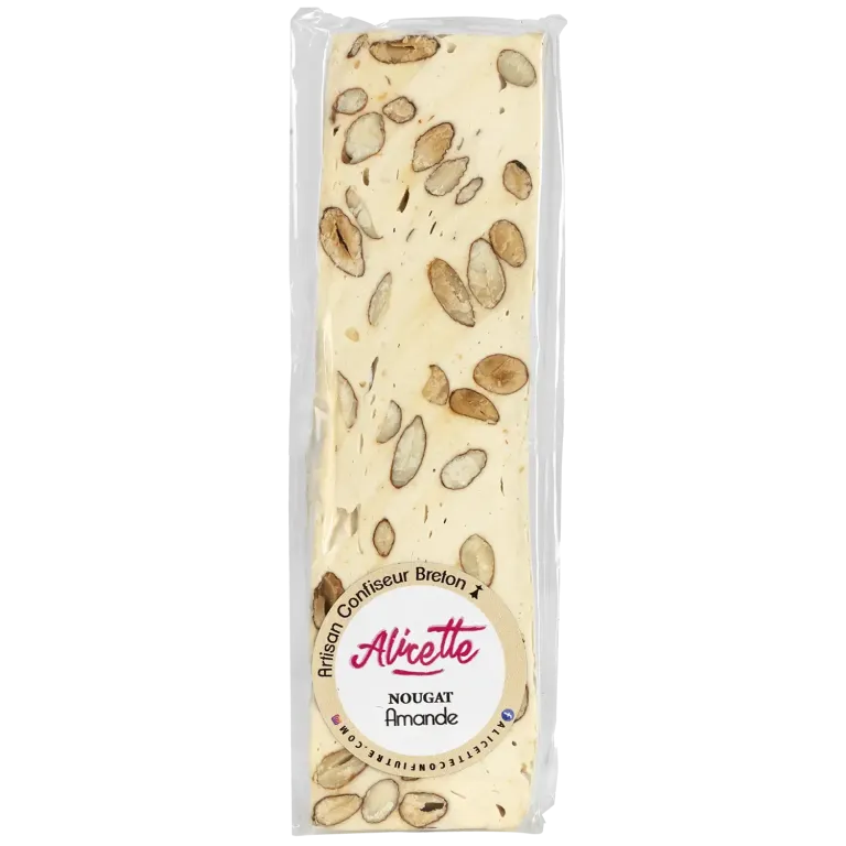 Tablette de nougat aux amandes - Confiserie bretonne fondante