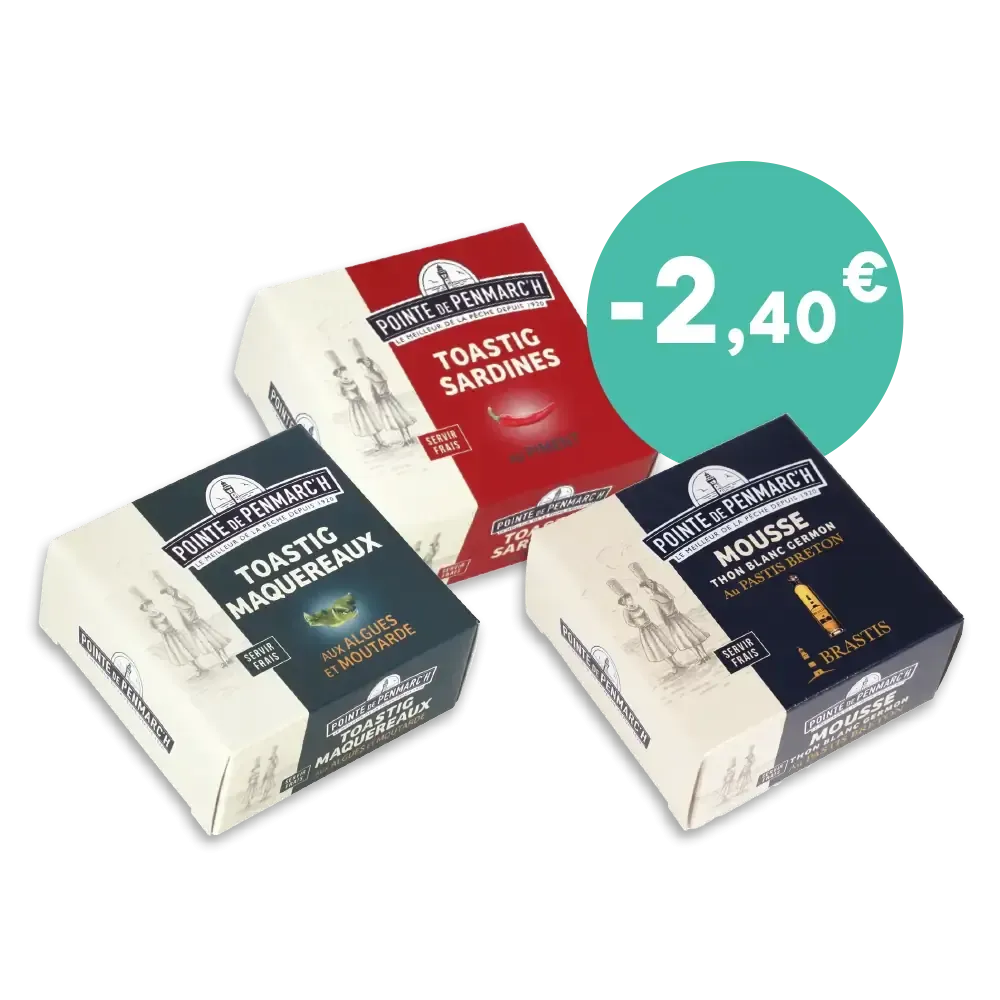 Trio de mousses - Thon, sardines et maquereau