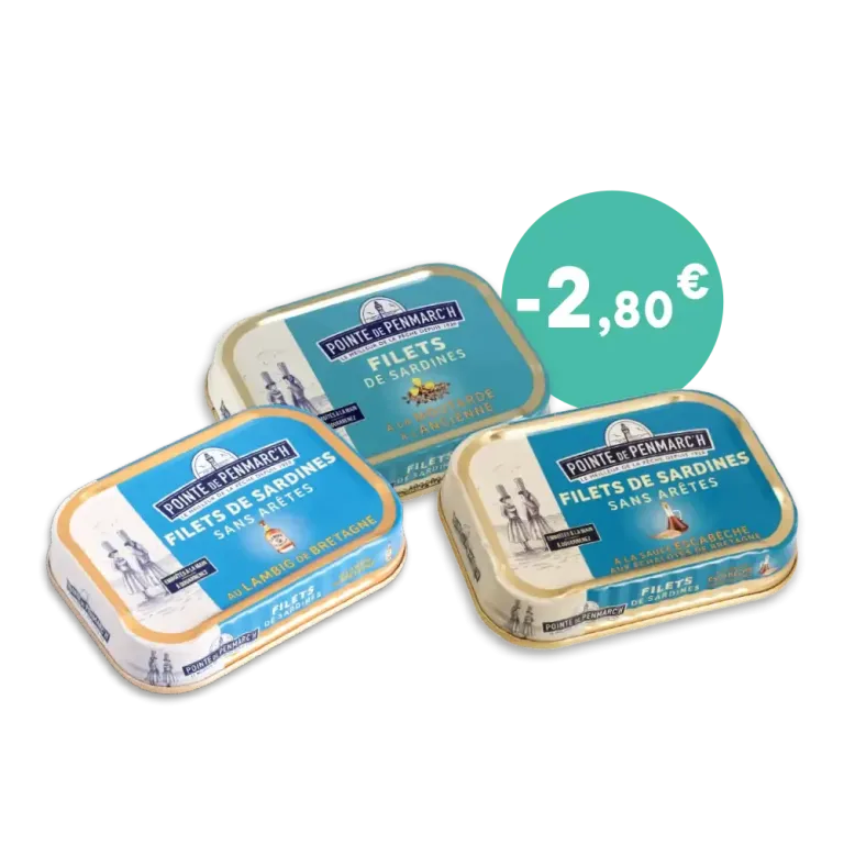 Assortiment filets de sardines en boîte de conserve - 3 recettes bretonnes | Pointe de Penmarc'h