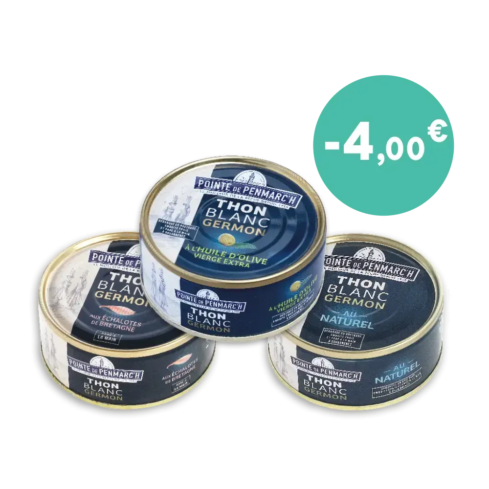 Trio de thon blanc germon - assortiment de thon frais et recettes au pesto