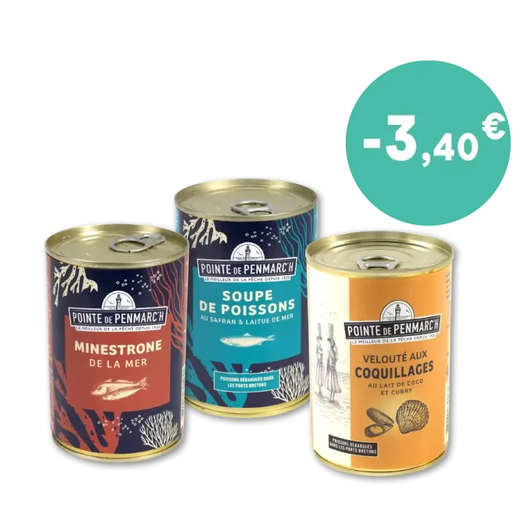 Composition de soupes de la mer - Velouté, soupe de poisson et minestrone | Pointe de Penmarc'h