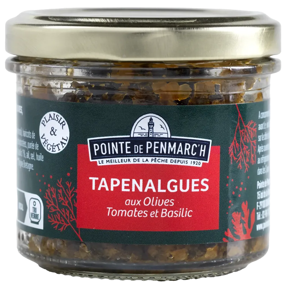 Tapenalgues olives, tomates et basilic - Tartinable vegan breton
