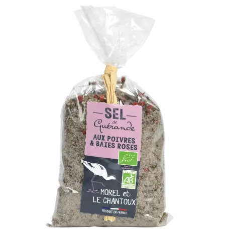 Sel de Guérande IGP aux poivres et baies roses - Raffiné et naturel