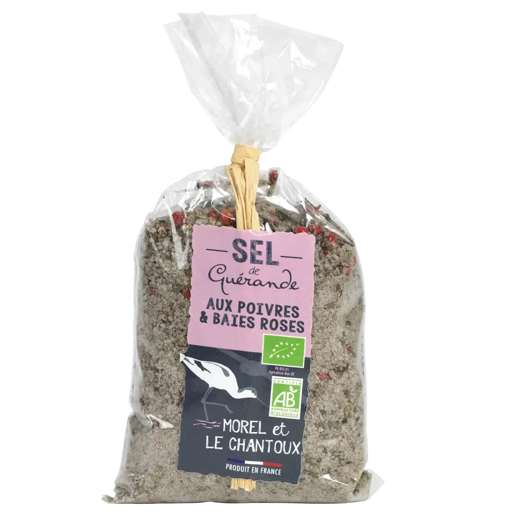 Sel de Guérande IGP aux poivres et baies roses - Raffiné et naturel