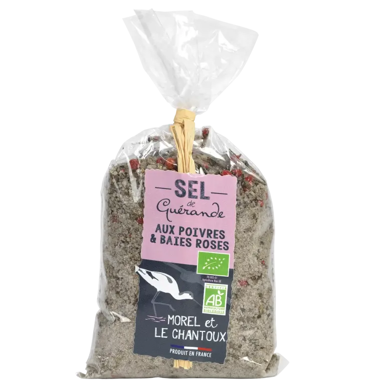 Sel de Guérande IGP aux poivres et baies roses - Raffiné et naturel