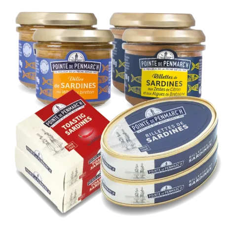 Assortiment de sardines à tartiner