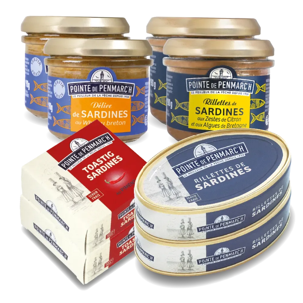 Assortiment de sardines à tartiner