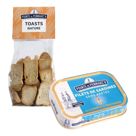 Duo sardines lambig et toast nature