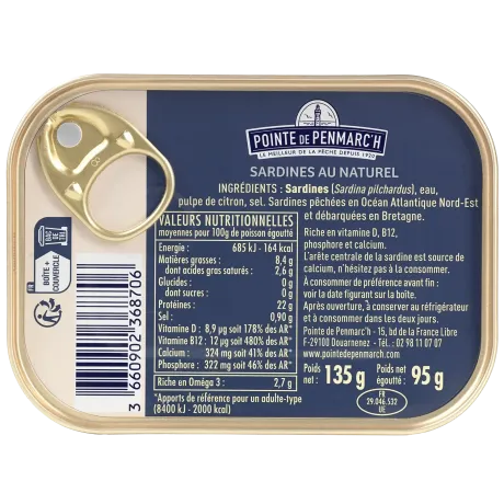 Sardines au naturel - Recette traditionnelle et pleine de saveurs | Pointe de Penmarc'h