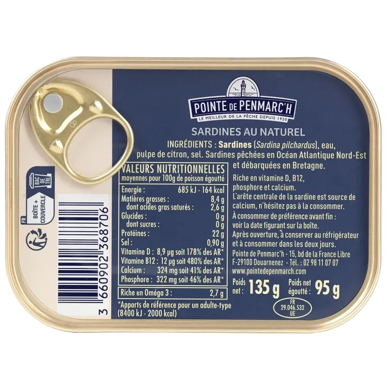 Sardines au naturel - Recette traditionnelle et pleine de saveurs | Pointe de Penmarc'h