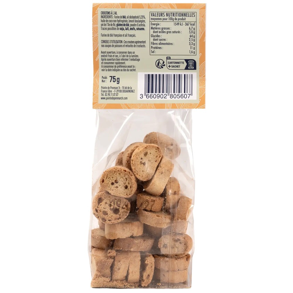 Croûtons à l’ail artisanaux en sachet | Pointe de Penmarc'h