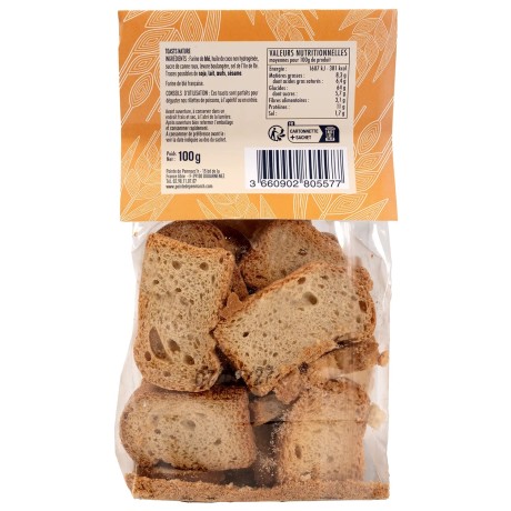 Toasts nature artisanaux - Sachet 100 g croustillant | Pointe de Penmarc'h