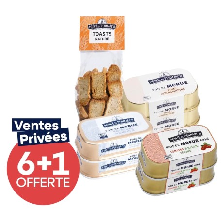 Assortiment foies de morue - Offre spéciale apéritif | Pointe de Penmarc'h