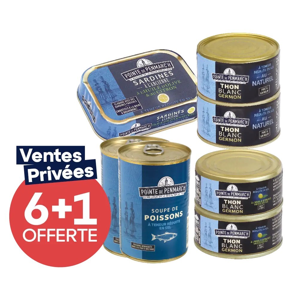 Assortiment poissons à teneur réduite en sel - Saveurs authentiques | Pointe de Penmarc'h