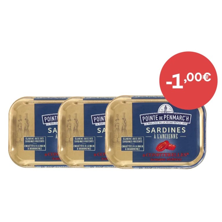 Sardines à l’ancienne confiterelles - Lot de 3 - Offre spéciale | Pointe de Penmarc'h