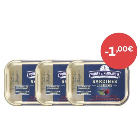 Sardines à l’ancienne aux algues - Lot de 3 - Offre spéciale | Pointe de Penmarc'h