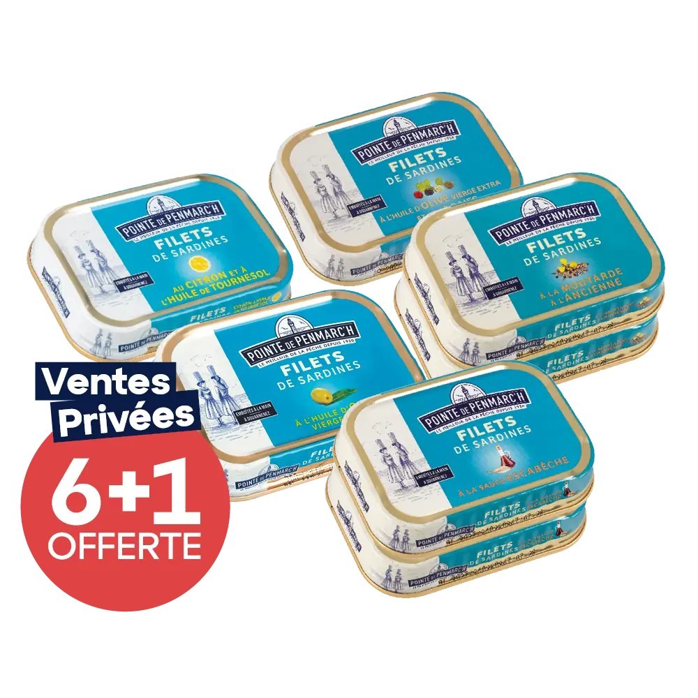 Assortiment de filets de sardines