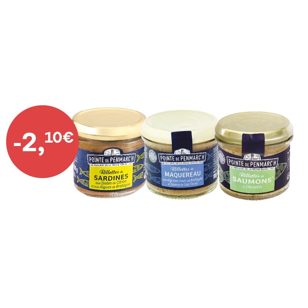 Assortiment de rillettes de poissons