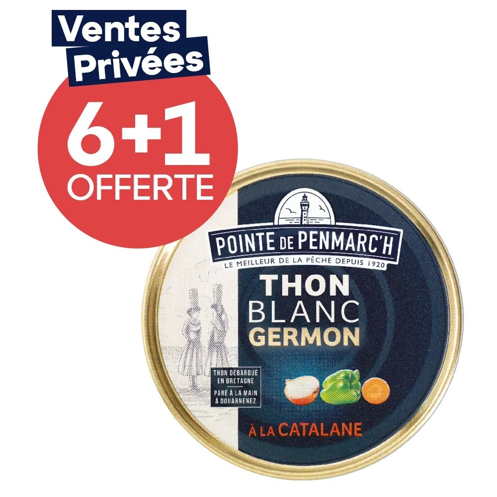 Thon blanc germon à la catalane - le lot de 7 boîtes de 160 g
