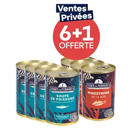 Assortiment minestrone et soupe de safran