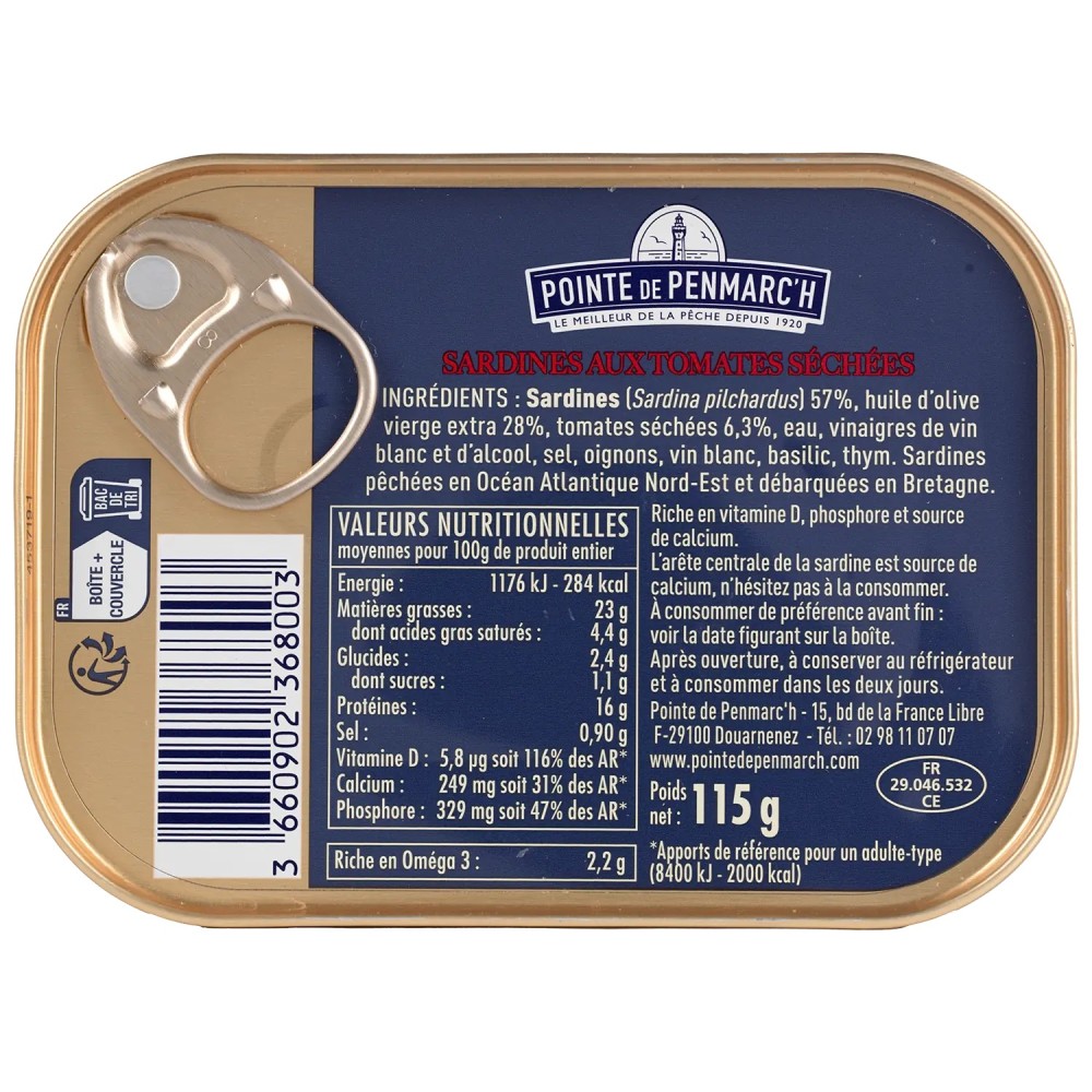 Sardines à l’ancienne confiterelles en boîte de conserve - Lot de 3 - Offre spéciale | Pointe de Penmarc'h