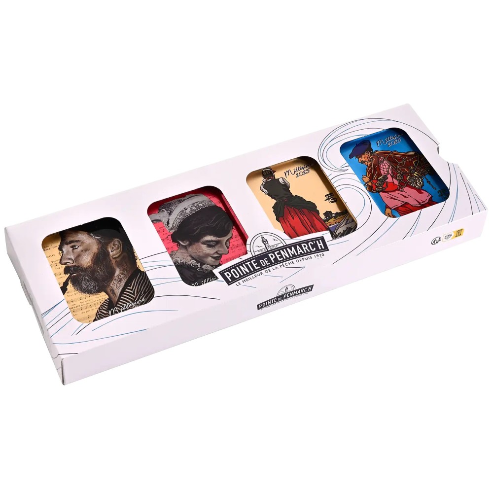 Coffret sardines millésimées 2024-2025 boîtes de conserve illustrées de collection | Pointe de Penmarc'h