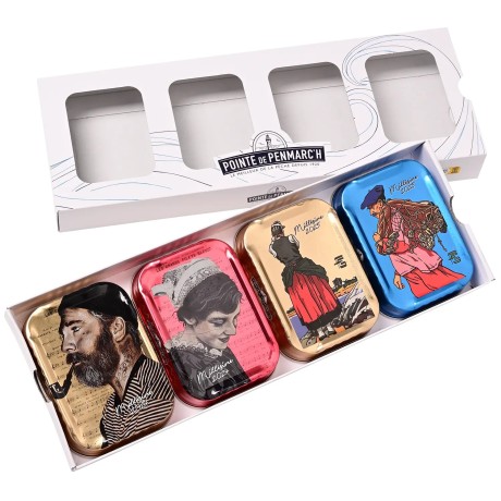 Coffret sardines millésimées 2024-2025 boîtes de conserve illustrées de collection | Pointe de Penmarc'h