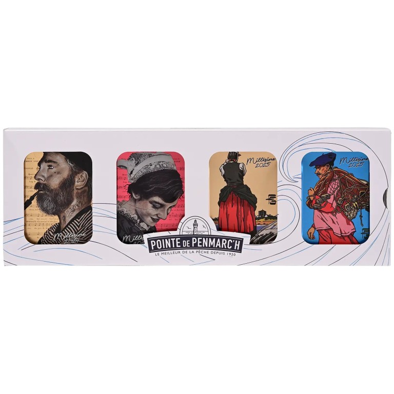 Coffret sardines millésimées 2024-2025 boîtes de conserve illustrées de collection | Pointe de Penmarc'h