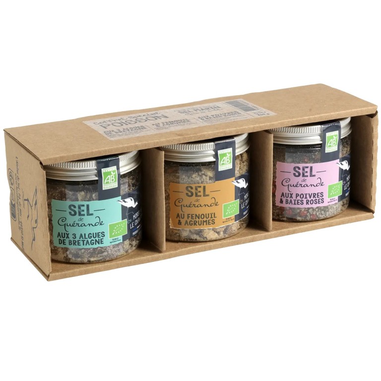 Coffret trio de sels pour poisson en verrine | Pointe de Penmarc'h