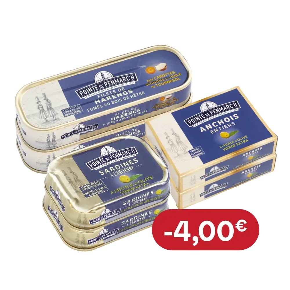 Assortiment de poissons bleus