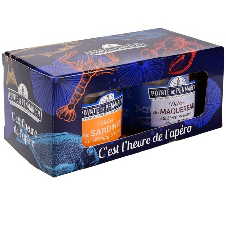 Coffret duo délices de maquereaux et sardines whisky